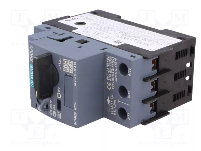 Siemens Interruptor Automático para Motor 3.5-5A 3RV2011-1FA1 3RV20111FA15 Siemens Interruptor Automático para Motor 3.5-5A 3RV2011-1FA1 3RV20111FA15