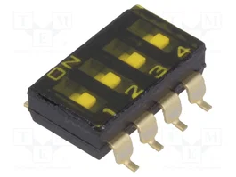 Aratas (Formerly Omron Components) A6S-4102-H DIP-SWITCH de 4 secciones SMT
