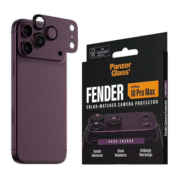 PanzerGlass Fender Protector de Cámara para iPhone 18 Pro Max Dark Cherry Púrpura PanzerGlass Fender Protector de Cámara para iPhone 18 Pro Max Dark Cherry Púrpura