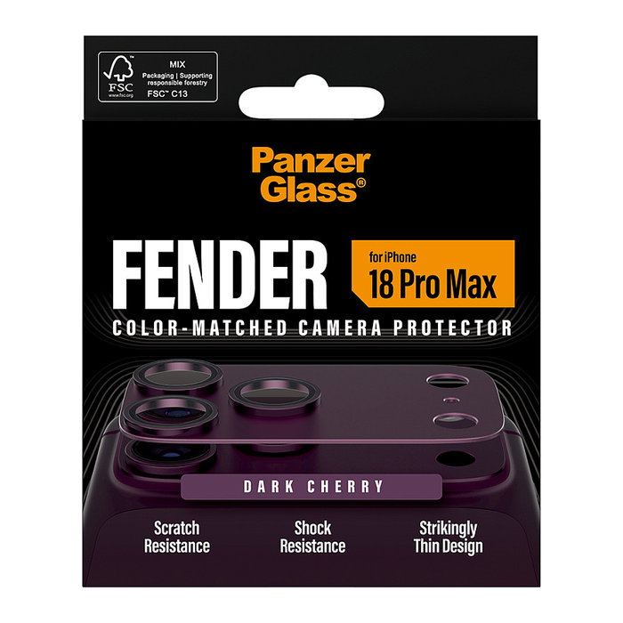 PanzerGlass Fender Protector de Cámara para iPhone 18 Pro Max Dark Cherry Púrpura PanzerGlass Fender Protector de Cámara para iPhone 18 Pro Max Dark Cherry Púrpura