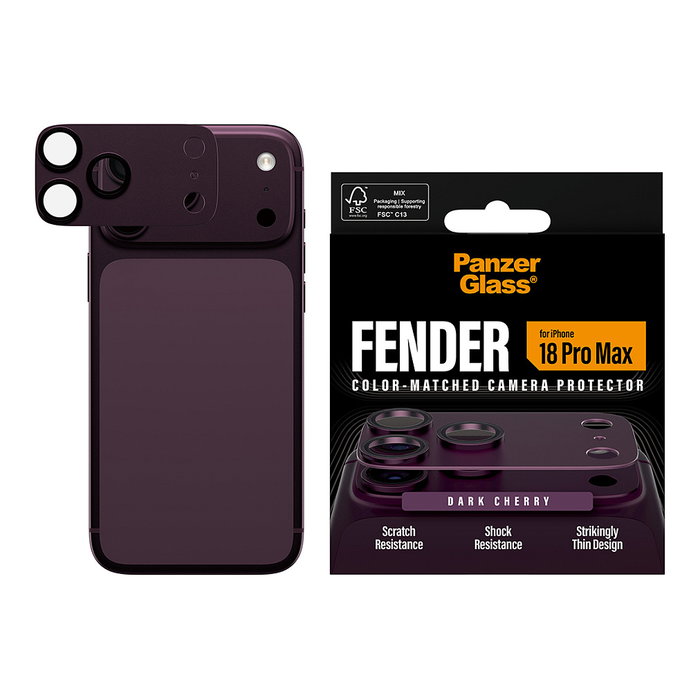 PanzerGlass Fender Protector de Cámara para iPhone 18 Pro Max Dark Cherry Púrpura PanzerGlass Fender Protector de Cámara para iPhone 18 Pro Max Dark Cherry Púrpura