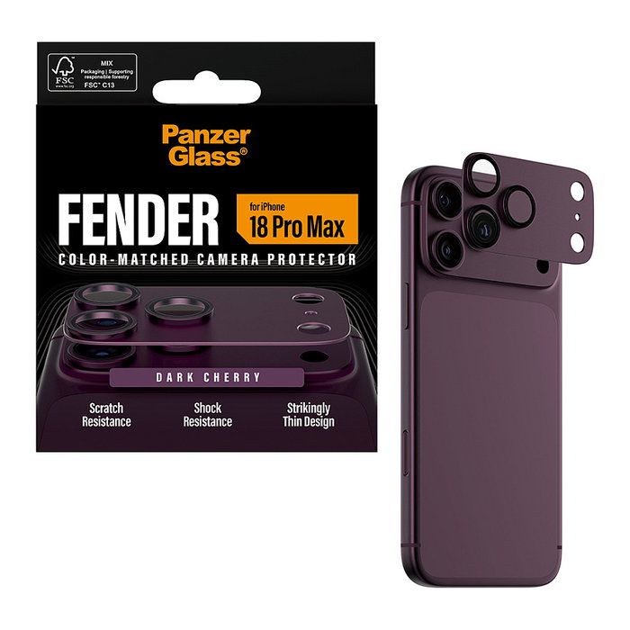 PanzerGlass Fender Protector de Cámara para iPhone 18 Pro Max Dark Cherry Púrpura PanzerGlass Fender Protector de Cámara para iPhone 18 Pro Max Dark Cherry Púrpura