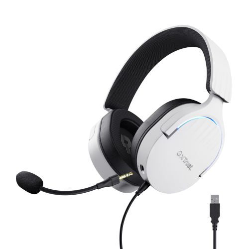 Trust GXT 490 FAYZO 7.1 Auriculares Alámbricos Blanco