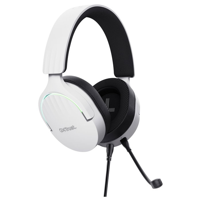Trust GXT 490 FAYZO Auriculares Gaming 7.1 RGB USB Cable 2m Micrófono Extraíble Blanco y Negro Trust GXT 490 FAYZO Auriculares Gaming 7.1 RGB USB Cable 2m Micrófono Extraíble Blanco y Negro