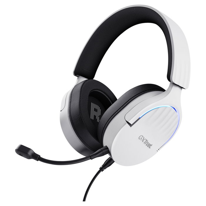 Trust GXT 490 FAYZO Auriculares Gaming 7.1 RGB USB Cable 2m Micrófono Extraíble Blanco y Negro Trust GXT 490 FAYZO Auriculares Gaming 7.1 RGB USB Cable 2m Micrófono Extraíble Blanco y Negro