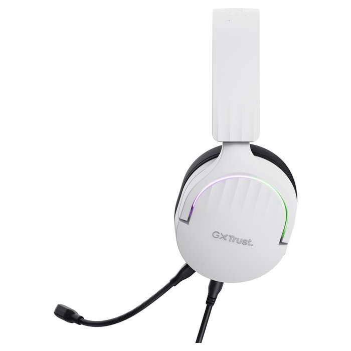 Trust GXT 490 FAYZO Auriculares Gaming 7.1 RGB USB Cable 2m Micrófono Extraíble Blanco y Negro Trust GXT 490 FAYZO Auriculares Gaming 7.1 RGB USB Cable 2m Micrófono Extraíble Blanco y Negro