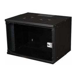 EQUIP Bastidor de pared 19 pulg. 7U con puerta de vidrio templado Negro
