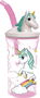 Stor - Vaso figurita 3D de unicornio rainbow, 360 ml