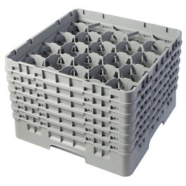 CAMBRO Cesta de lavado 20 comp. Gris claro