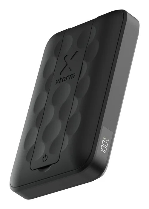 Xtorm FS5W101 Powerbank Cargador Inalámbrico Magnético 10000 mAh con Soporte y Pantalla LED - MagCharge Ultra 15W Compatible MagSafe para iPhone - Negro