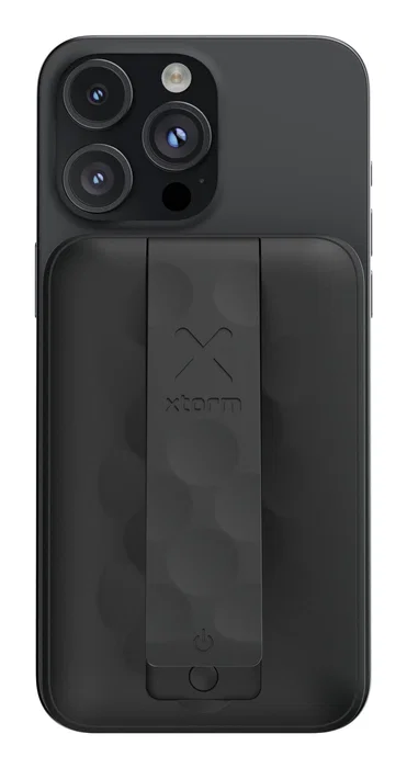 Xtorm FS5W101 Powerbank Cargador Inalámbrico Magnético 10000 mAh con Soporte y Pantalla LED - MagCharge Ultra 15W Compatible MagSafe para iPhone - Negro