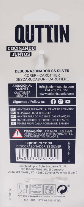 Quttin Descorazonador Ss Silver 20x2 cm (36 Unidades) Quttin Descorazonador Ss Silver 20x2 cm (36 Unidades)