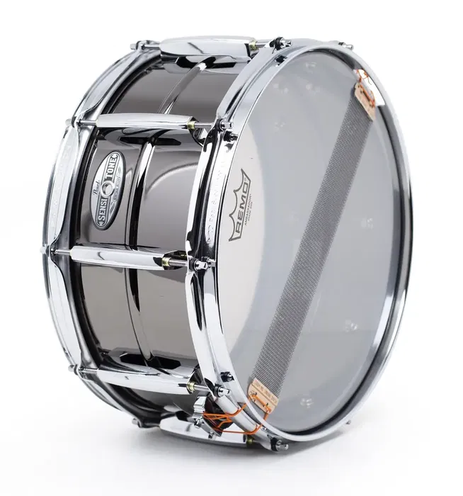 Pearl Caja 14 x 6.5" Sensitone Brass (1 Mm) - Black Chrome Pearl