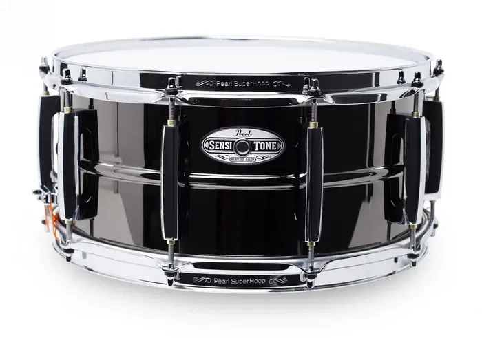Pearl Caja 14 x 6.5" Sensitone Brass (1 Mm) - Black Chrome Pearl