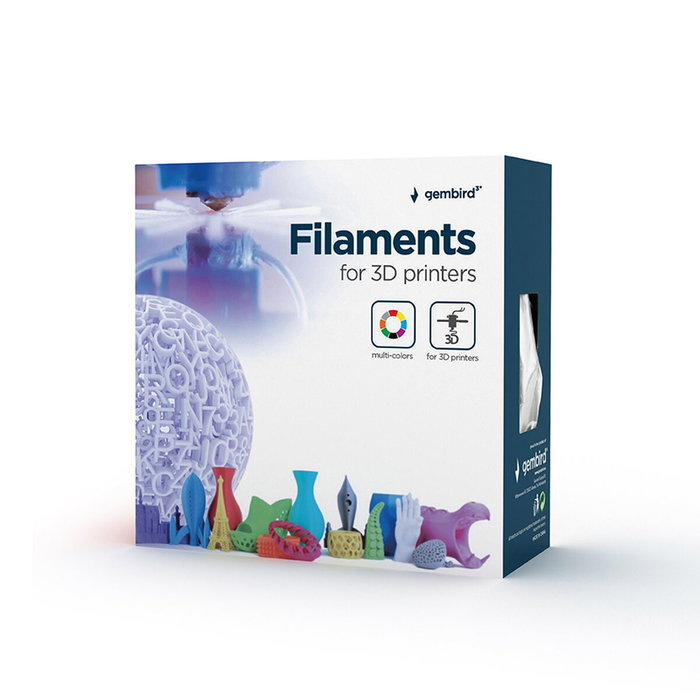 Bobina de Filamento GEMBIRD 3DP-PLA1.75GE-01-BK Bobina de Filamento GEMBIRD 3DP-PLA1.75GE-01-BK