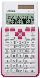Canon F-715SG Calculadora Científica de Bolsillo 12 Dígitos 2 Líneas con 17 Memorias, Dual Batería LR44/Solar, Color Blanco y Rosa