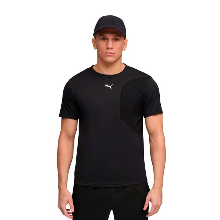 Camiseta de Manga Corta Hombre Puma M Flex Pocket Negro 14 Años