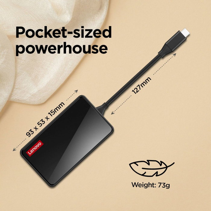 Lenovo 100 USB Type-C Dock GX91M73945 Negro