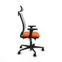 PIQUERAS Y CRESPO Silla de oficina Haches Naranja y Blanco con mecanismo Sincro/Traslack