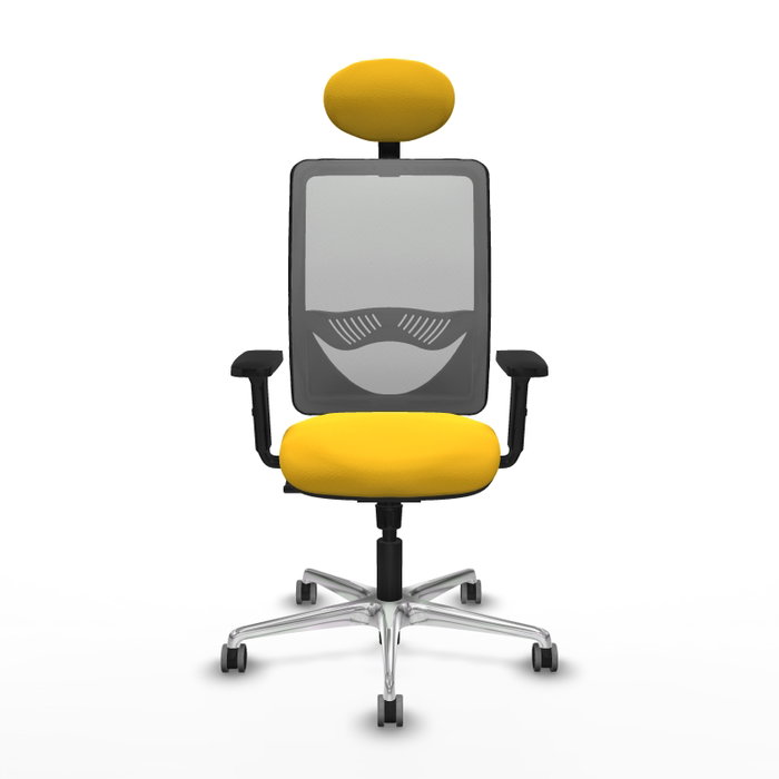 PIQUERAS Y CRESPO Silla de oficina Zulema Amarillo/Gris