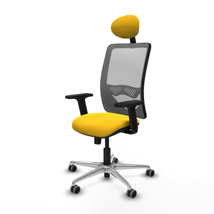 PIQUERAS Y CRESPO Silla de oficina Zulema Amarillo/Gris