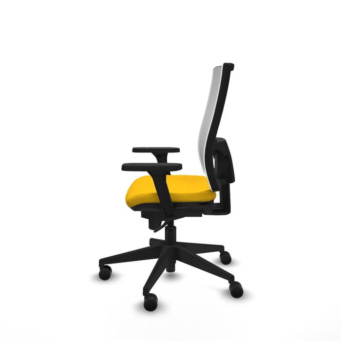 PIQUERAS Y CRESPO Silla de oficina Horna con mecanismo Sincro, Amarillo y Blanco PIQUERAS Y CRESPO Silla de oficina Horna con mecanismo Sincro, Amarillo y Blanco