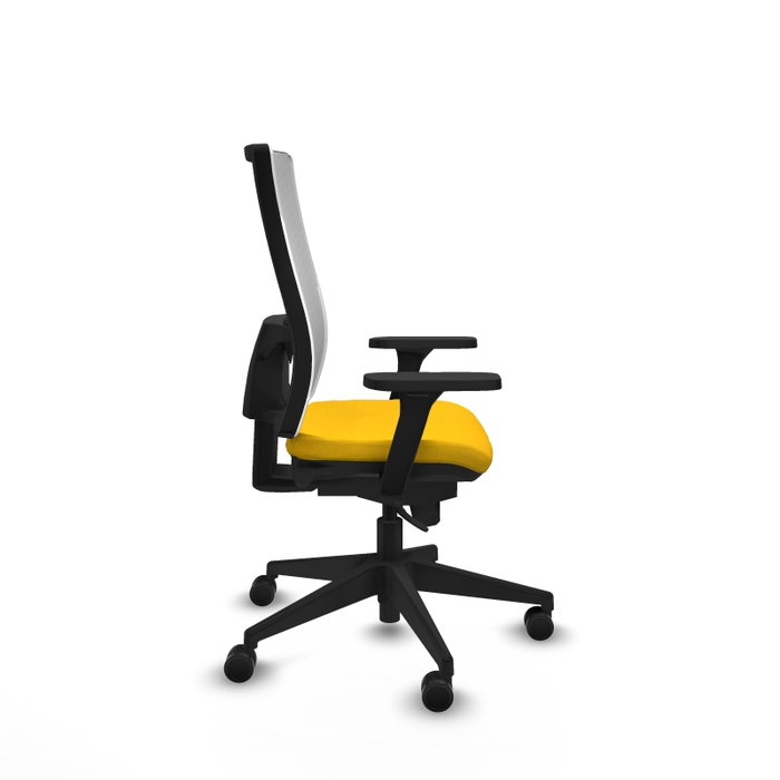 PIQUERAS Y CRESPO Silla de oficina Horna con mecanismo Sincro, Amarillo y Blanco PIQUERAS Y CRESPO Silla de oficina Horna con mecanismo Sincro, Amarillo y Blanco
