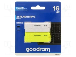 GOODRAM Pendrive 16GB USB A USB 2.0 Blanco y Amarillo