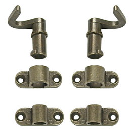 HERRAJES ALK Cerradura Falleba Metalico Cuero 1Gancho Dcha+ 1Izda,2Puentes Gancho+ 2Puentes Varilla Accesorios