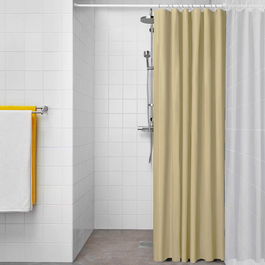 Exma Cortina de Baño Basic Beige 180 x 180 cm Impermeable Anti-moho