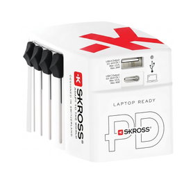 SKROSS AC45PD World USB Charger Cargador de Viaje Blanco con Cable USB-C 52.5W