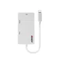 Lindy 43273 Adaptador USB-C a VGA, DVI, HDMI 4K UHD (3840x2160 Pixeles) Blanco