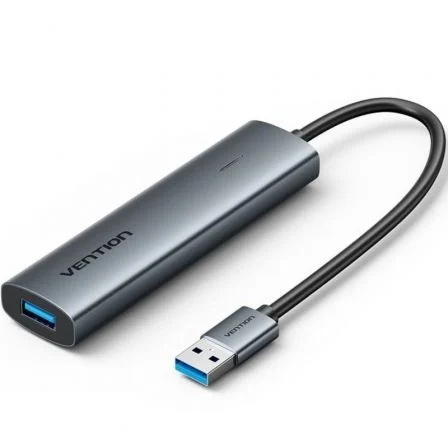 Vention TGXHB Hub USB 3.0 5-en-1 Gris con 1x USB Tipo-C PD, 3x USB y 1x USB Tipo-C, 5 Gbps Vention TGXHB Hub USB 3.0 5-en-1 Gris con 1x USB Tipo-C PD, 3x USB y 1x USB Tipo-C, 5 Gbps