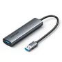 Vention Hub USB 3.0 TGXHB con 1x USB Tipo-C, 3x USB y 1x USB Tipo-C PD, Gris