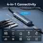 Vention Hub USB 3.0 TGXHB con 1x USB Tipo-C, 3x USB y 1x USB Tipo-C PD, Gris