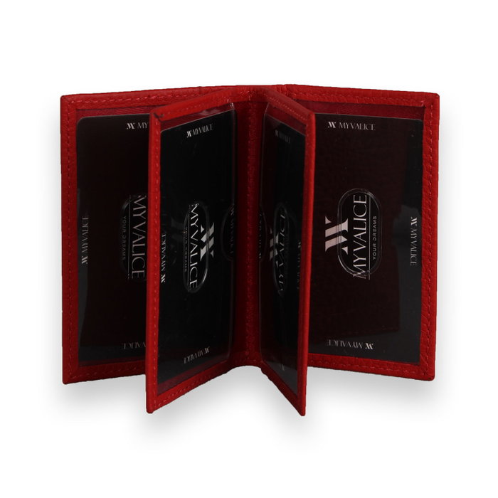 Zoozie Bags Cartera 4427 de Piel Genuina Roja para Mujer - Compacta 6.5 x 10 x 1.5 cm con 10 Compartimentos para Tarjetas Zoozie Bags Cartera 4427 de Piel Genuina Roja para Mujer - Compacta 6.5 x 10 x 1.5 cm con 10 Compartimentos para Tarjetas