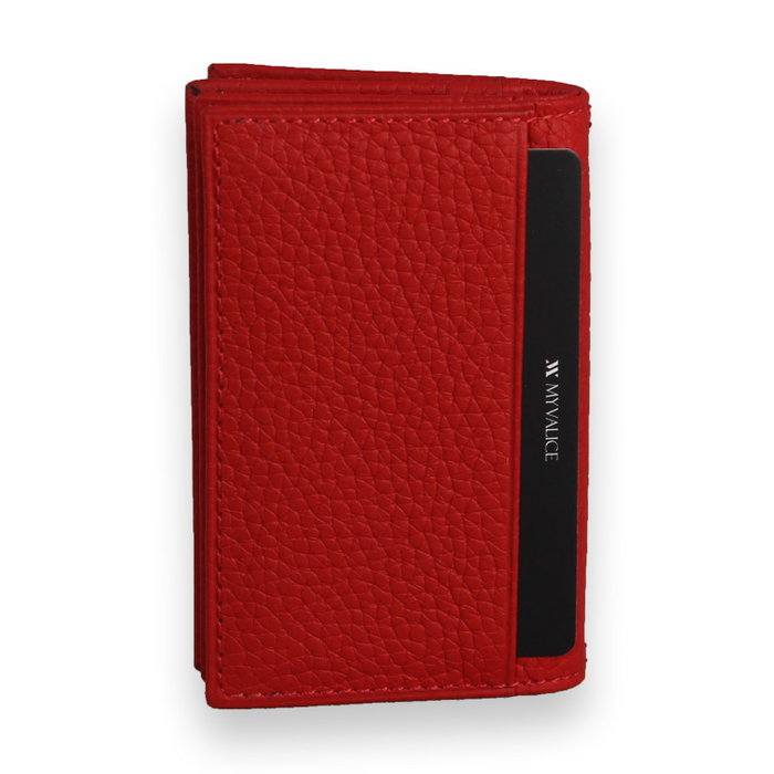 Zoozie Bags Cartera 4427 de Piel Genuina Roja para Mujer - Compacta 6.5 x 10 x 1.5 cm con 10 Compartimentos para Tarjetas Zoozie Bags Cartera 4427 de Piel Genuina Roja para Mujer - Compacta 6.5 x 10 x 1.5 cm con 10 Compartimentos para Tarjetas