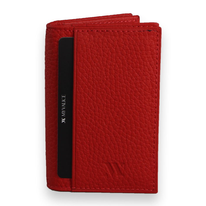 Zoozie Bags Cartera 4427 de Piel Genuina Roja para Mujer - Compacta 6.5 x 10 x 1.5 cm con 10 Compartimentos para Tarjetas Zoozie Bags Cartera 4427 de Piel Genuina Roja para Mujer - Compacta 6.5 x 10 x 1.5 cm con 10 Compartimentos para Tarjetas