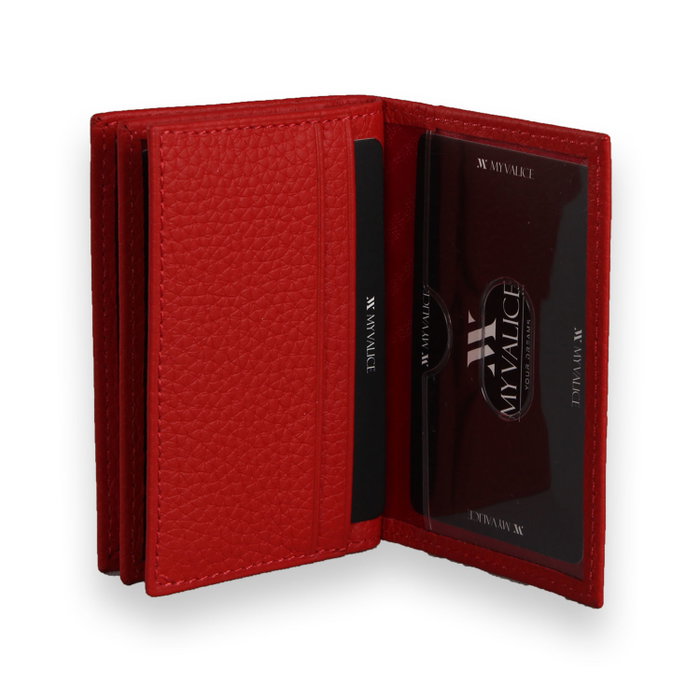Zoozie Bags Cartera 4427 de Piel Genuina Roja para Mujer - Compacta 6.5 x 10 x 1.5 cm con 10 Compartimentos para Tarjetas Zoozie Bags Cartera 4427 de Piel Genuina Roja para Mujer - Compacta 6.5 x 10 x 1.5 cm con 10 Compartimentos para Tarjetas