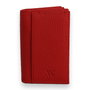 Zoozie Bags Cartera 4427 de Piel Genuina Roja para Mujer - Compacta 6.5 x 10 x 1.5 cm con 10 Compartimentos para Tarjetas