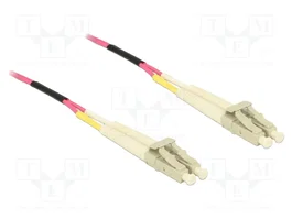 DeLOCK Cable de fibra óptica LC a LC Multimode OM4 3 m, Violeta