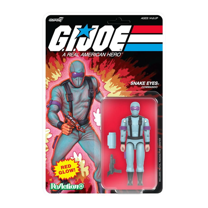 GI Joe Figura ReAction+ Wave 06 Snake Eyes (Red Glow, Crystal Poison) 10 cm GI Joe Figura ReAction+ Wave 06 Snake Eyes (Red Glow, Crystal Poison) 10 cm