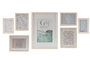 DKD Home Decor Set de 7 Marcos de Fotos Verde Menta y Natural con Cristal