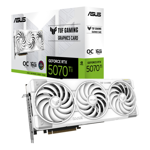 ASUS TUF Gaming TUF-RTX5070TI-O16G-WHITE-GAMING NVIDIA GeForce RTX 5070 Ti 16 GB GDDR7 Blanco