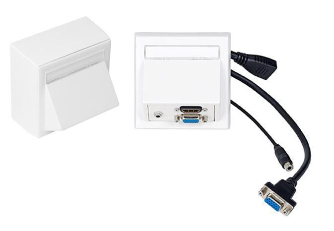 Vivolink Caja de Pared VGA, HDMI y Audio de 3.5 mm con Marco Thorsman, Blanco Vivolink Caja de Pared VGA, HDMI y Audio de 3.5 mm con Marco Thorsman, Blanco
