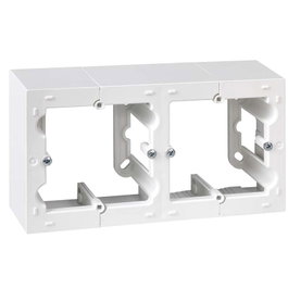 Simon Caja de superficie doble blanco serie 10