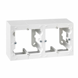 Simon Caja de superficie doble blanco serie 10