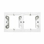 Simon Caja de superficie doble blanco serie 10