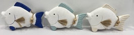 DKD Home Decor Figura Decorativa Pez Azul Marino y Azul Celeste Resina 6.5 x 15.5 x 21 cm (6 Unidades)