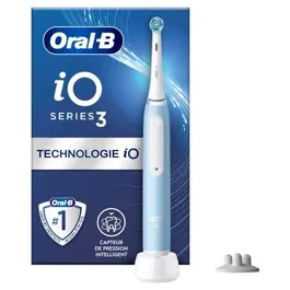 Oral-B iO3s Cepillo de dientes eléctrico Azul - Bluetooth, 2 cabezales, estuche de viaje ORA8006540730935